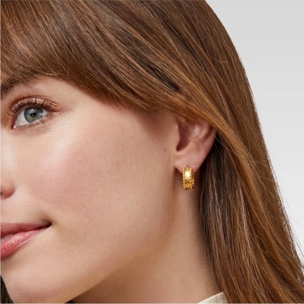 Julie Vos Marbella 2 In 1 Gold Hoop Drop  Earrings - Picture 6 of 15